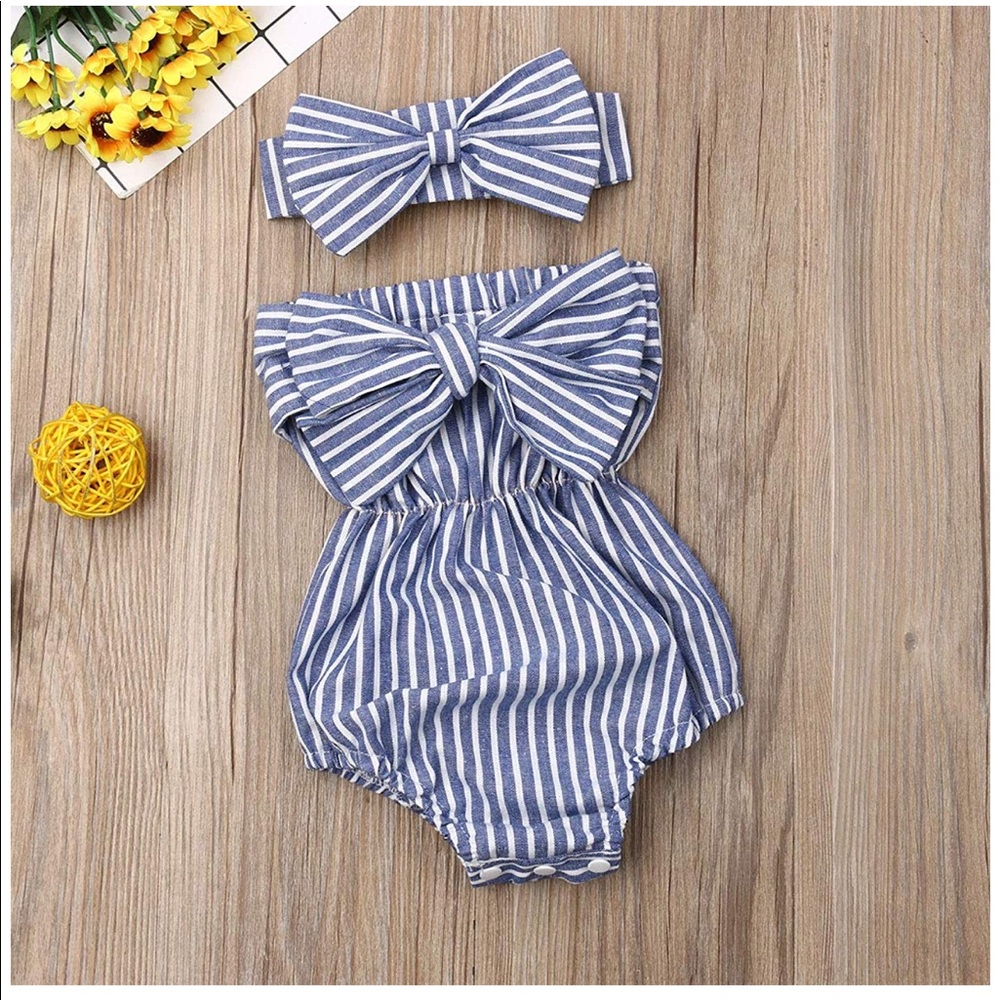 Baby Girls Floral Romper - Picture 5 of 6